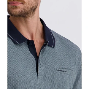 Pierre Cardin Polo Lange Mouwen | Zacht Groen Print