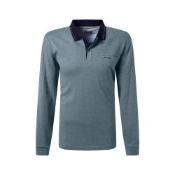 Pierre Cardin Polo Lange Mouwen | Zacht Groen Print