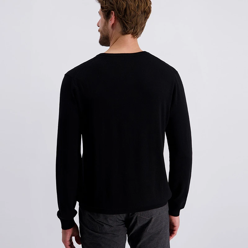 Pierre Cardin Trui Merino Wol | Zwart | www.pietkoopmans.nl