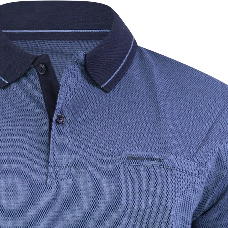 Pierre Cardin Polo Lange Mouwen | Jeans Print | www.pietkoopmans.nl