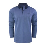 Pierre Cardin Polo Lange Mouwen | Jeans Print | www.pietkoopmans.nl