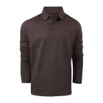Pierre Cardin Polo Lange Mouwen |Bruine Streep | www.pietkoopmans.nl