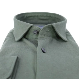Pierre Cardin Overhemd Stretch | Olijf