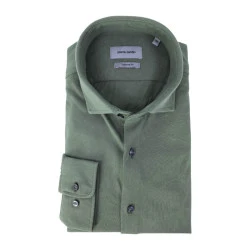 Pierre Cardin Overhemd Stretch | Olijf