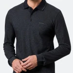 Pierre Cardin Polo Lange Mouwen | Groen Print | www.pietkoopmans.nl