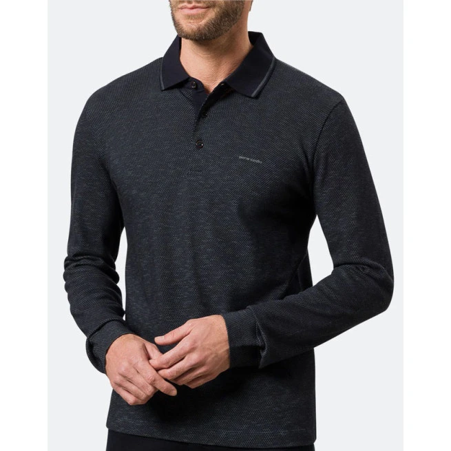 Pierre Cardin Polo Lange Mouwen | Groen Print | www.pietkoopmans.nl