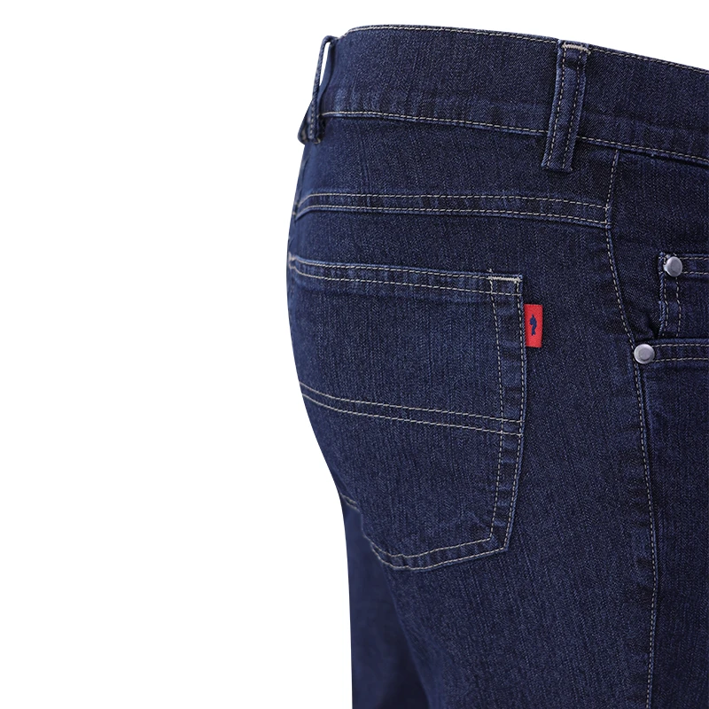 Pitcher 5-pocket Donker Jeans | Lichte Sticksel | www.pietkoopman.nl