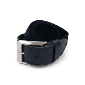 Elastische Riem Leder | Marine