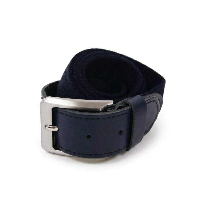 Elastische Riem Leder | Marine | www.pietkoopmans.nl