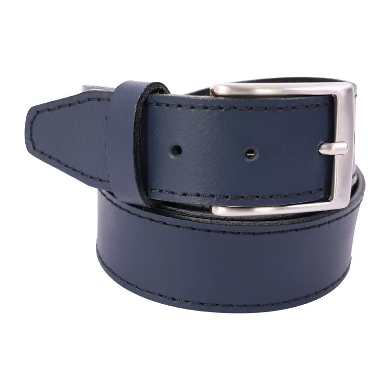Leren Herenriem | Donkerblauw | www.pietkoopmans.nl