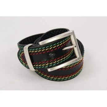 Lederen Riem | Groen Geel Rood