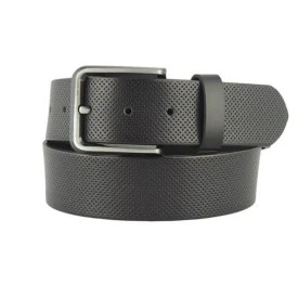 Lederen Heren Riem | Perforatie Zwart