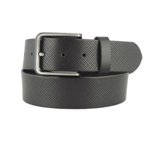 Lederen Heren Riem | Perforatie Zwart