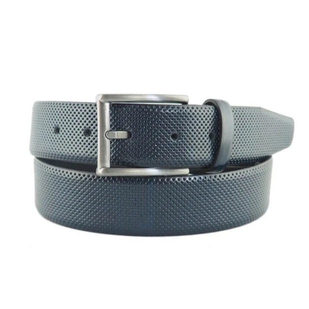 Klassieke Leren Riem | Perforatie Marine | www.pietkoopmans.nl