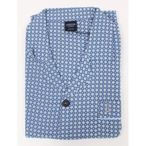 Robson Pyjama Jasje Flanel | Indigo Print