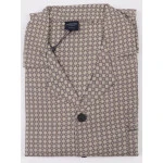Robson Pyjama Jasje Flanel | Taupe Print | www.pietkoopmans.nl