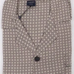 Robson Pyjama Jasje Flanel | Taupe Print | www.pietkoopmans.nl