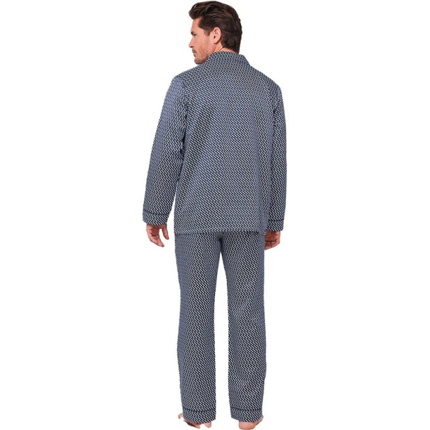 Robson Pyjama Satijn | Marine Chain | www.pietkoopmans.nl