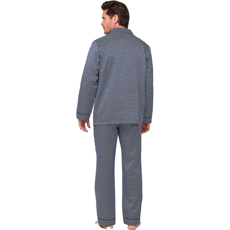 Robson Pyjama Satijn | Marine Chain | www.pietkoopmans.nl