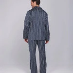 Robson Pyjama Satijn | Marine | www.pietkoopmans.nl