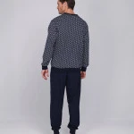 Robson Heren Pyjama Tricot | Wit Geprint | www.pietkoopmans.nl