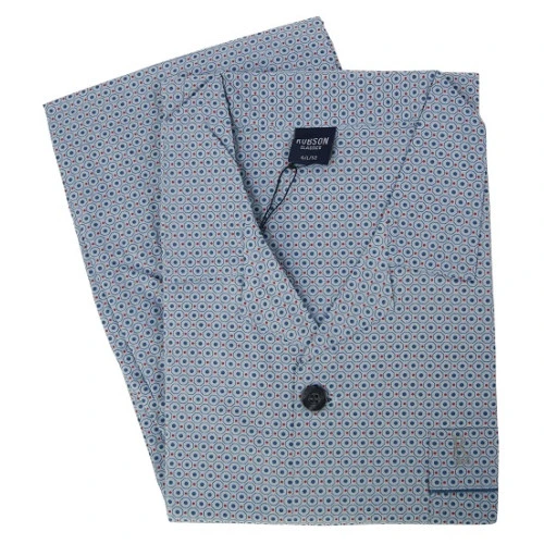 Robson Pyjama Knoop | Indigo Stip | www.pietkoopmans.nl