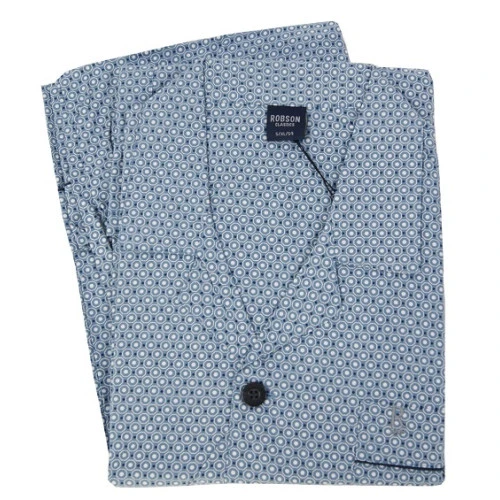 Robson Pyjama Knoop | Créme Stip | www.pietkoopmans.nl
