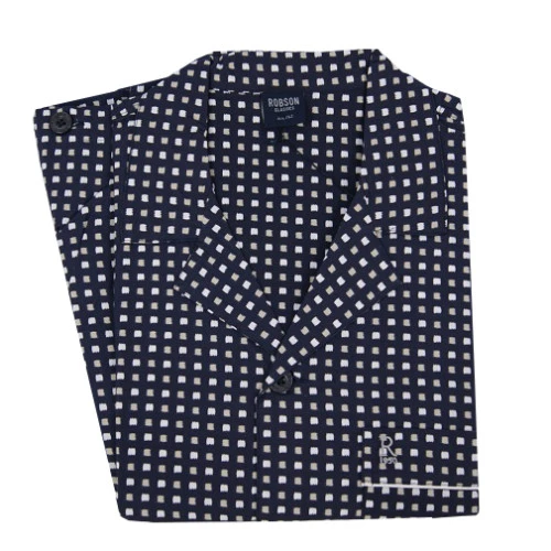 Robson Pyjama Knoop | Print Marine | www.pietkoopmans.nl