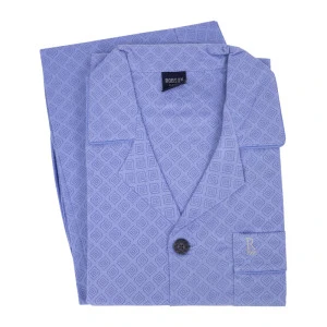 Robson Pyjama Knoop | Lichtblauw Print