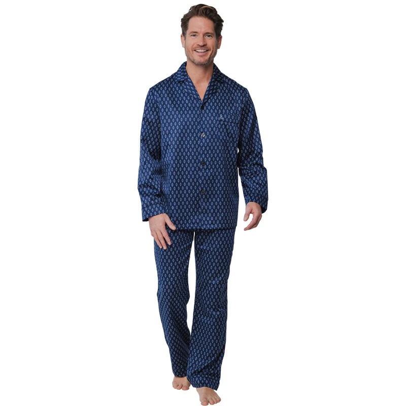 Robson Pyjama Satijn | Blauw