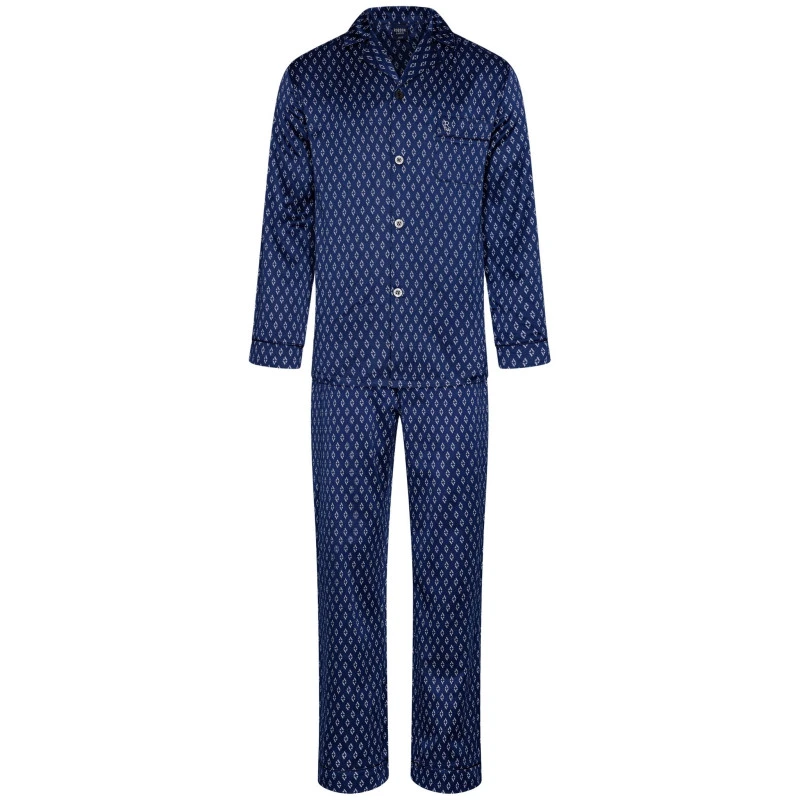 Robson Pyjama Satijn | Blauw