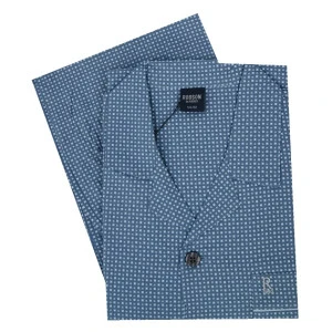 Robson Pyjama Knoop | Lichtblauw Geprint