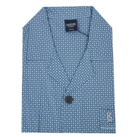Robson Pyjama Jasje Poplin | Lichtblauw Print