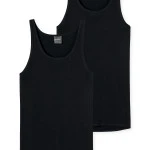 Schiesser Classic Feinripp Hemd | Zwart 2 - Pack | Piet Koopmans