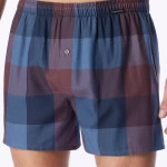 Schiesser Heren Boxershort | Bordeaux Navy Geruit | www.pietkoopmans.nl