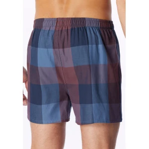 Schiesser Heren Boxershort | Bordeaux Navy Geruit