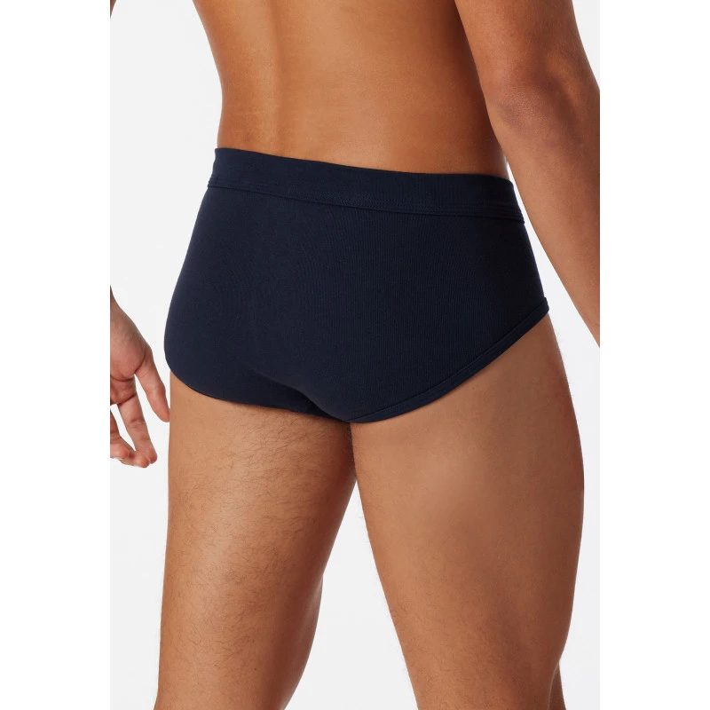 Schiesser Feinrib Slip Gulp Duo | Donkerblauw | www.pietkoopmans.nl