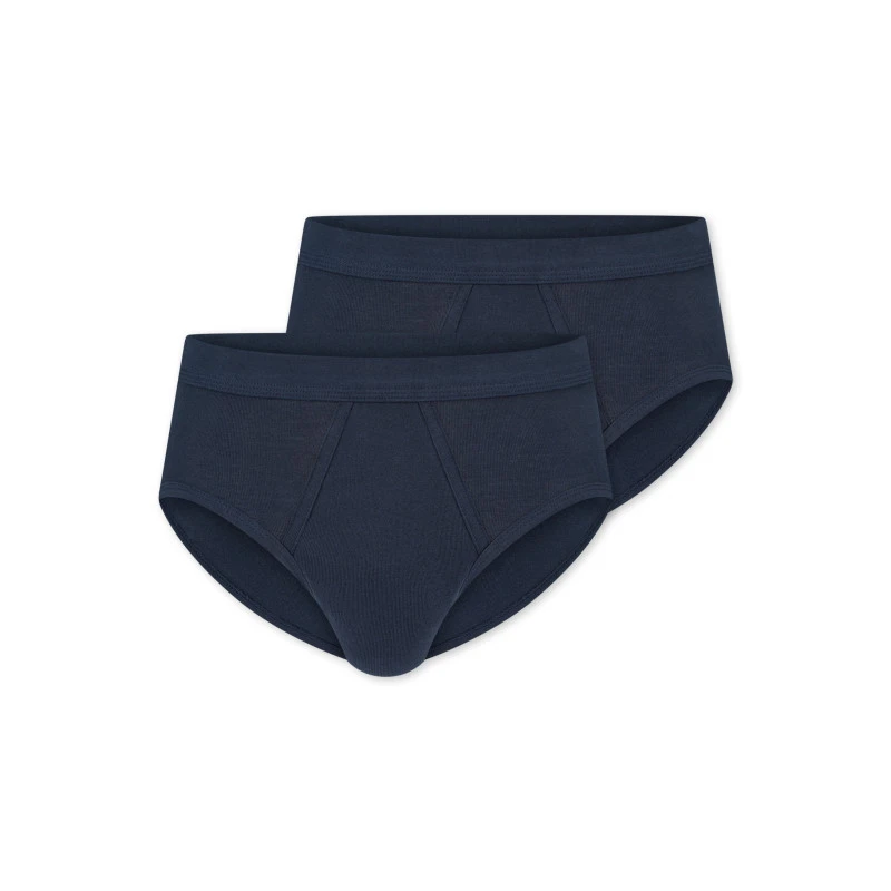Schiesser Feinrib Slip Gulp Duo | Donkerblauw | www.pietkoopmans.nl
