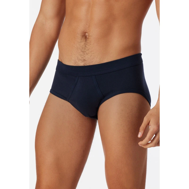 Schiesser Feinrib Slip Gulp Duo | Donkerblauw | www.pietkoopmans.nl