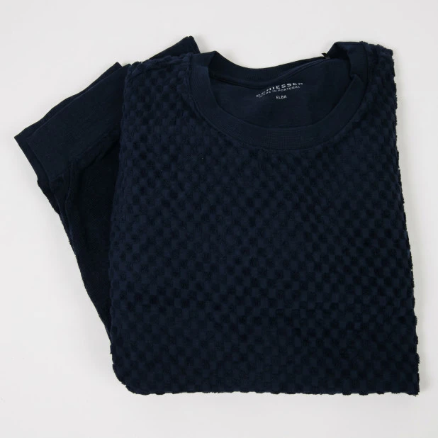 Schiesser Badstof Pyjama | Marine | www.pietkoopmans.nl