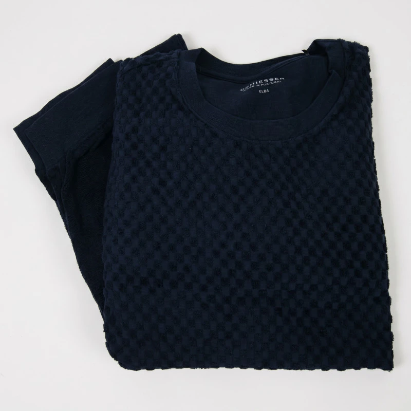 Schiesser Badstof Pyjama | Marine | www.pietkoopmans.nl