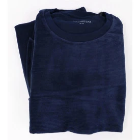 Schiesser Velours Pyjama | Navy
