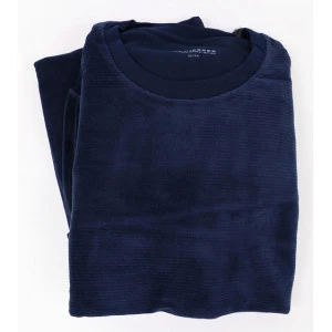 Schiesser Velours Pyjama | Navy