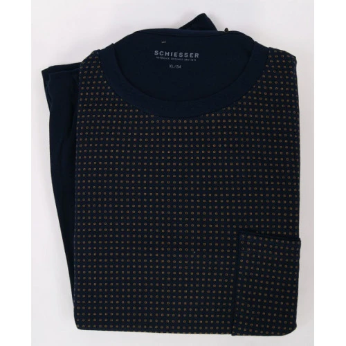 Schiesser Pyjama Tricot | Oker Print | www.pietkoopmans.nl