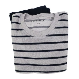 Schiesser Badstof pyjama | Grijs Streep