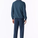 Schiesser Pyjama Tricot |Donkerblauw | www.pietkoopmans.nl