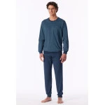 Schiesser Pyjama Tricot |Donkerblauw | www.pietkoopmans.nl
