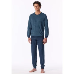 Schiesser Pyjama Tricot | Donkerblauw