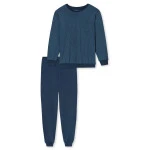Schiesser Pyjama Tricot |Donkerblauw | www.pietkoopmans.nl