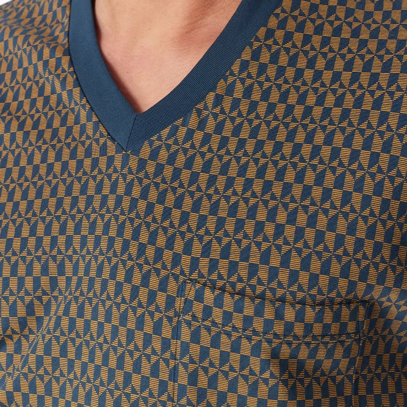 Lange Pyjama Schiesser Heren | Donkerblauw | www.pietkoopmans.nl